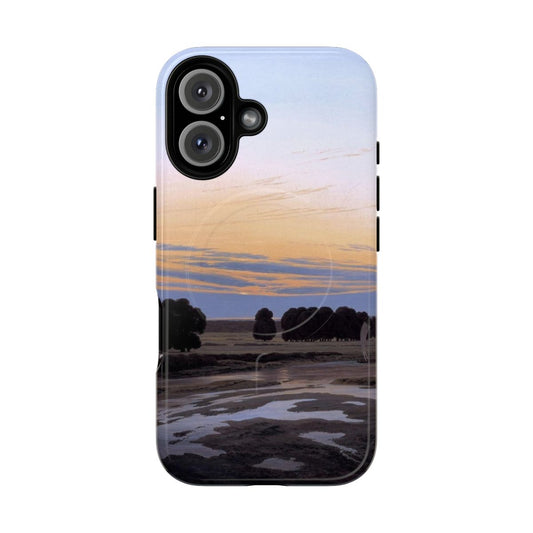 Caspar David Friedrich inspired romantic landscape phone case design