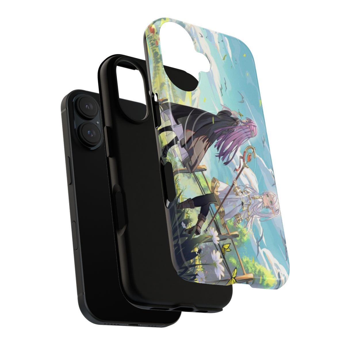 Frieren-themed magnetic phone case with a sleek and durable design - Layers