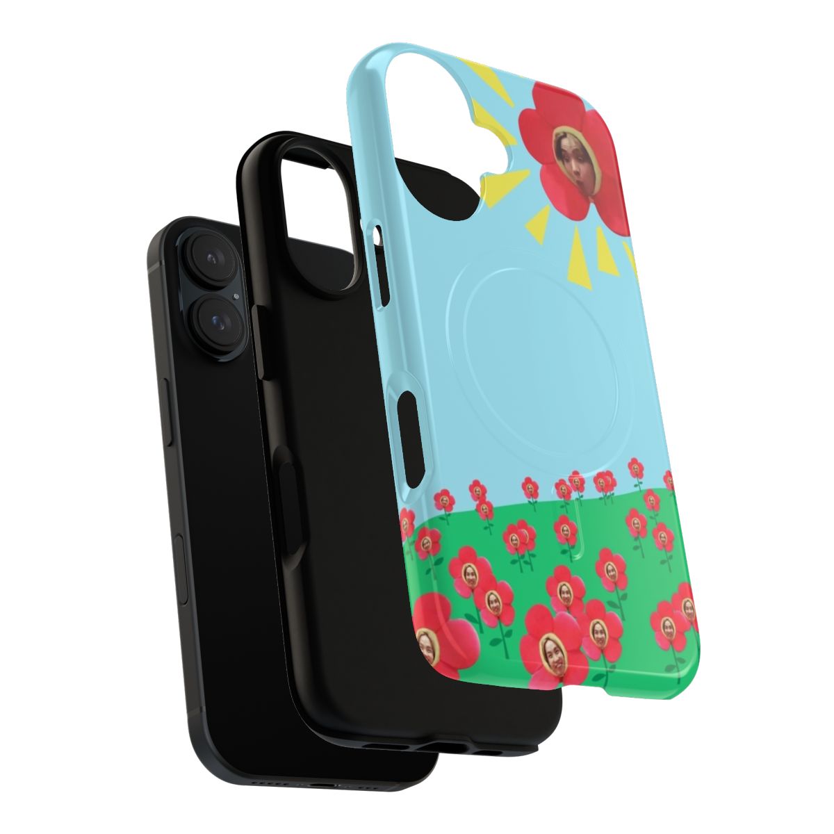 Colorful floral phone case design inspired by BTS member J-Hope - Layers