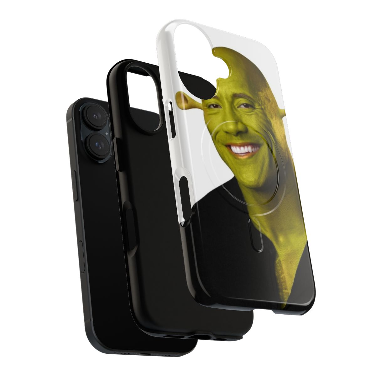 Shrek-inspired magnetic tough phone case with Dwayne "The Rock" Johnson design - Layers