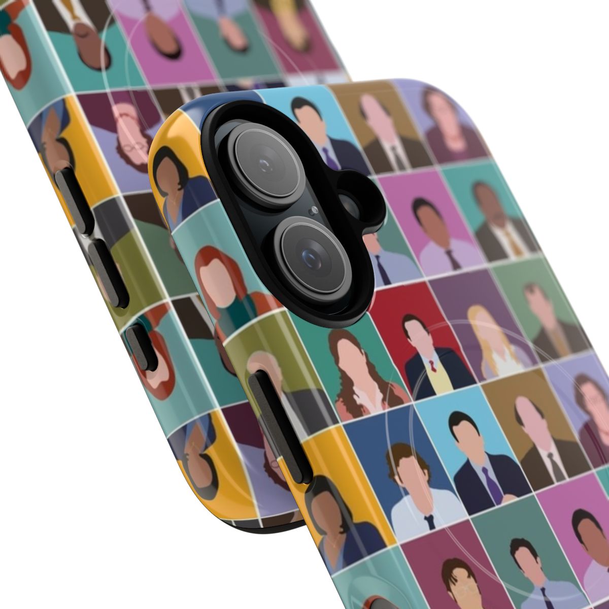 Minimalist phone cases featuring iconic characters from the TV show 'The Office' - Detail