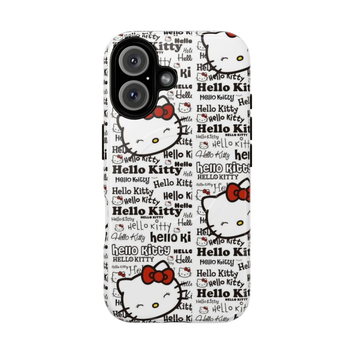 Stylish and protective magnetic tough phone case featuring the iconic Hello Kitty cat design