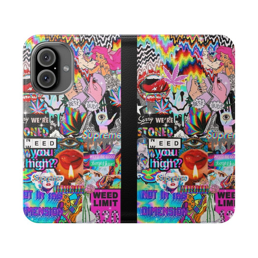 Vibrant, colorful trippy and groovy phone case with psychedelic design