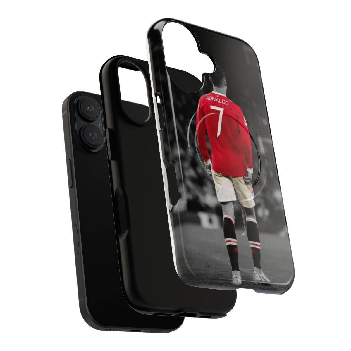 Stylish phone case featuring Cristiano Ronaldo in a Manchester United uniform - Layers