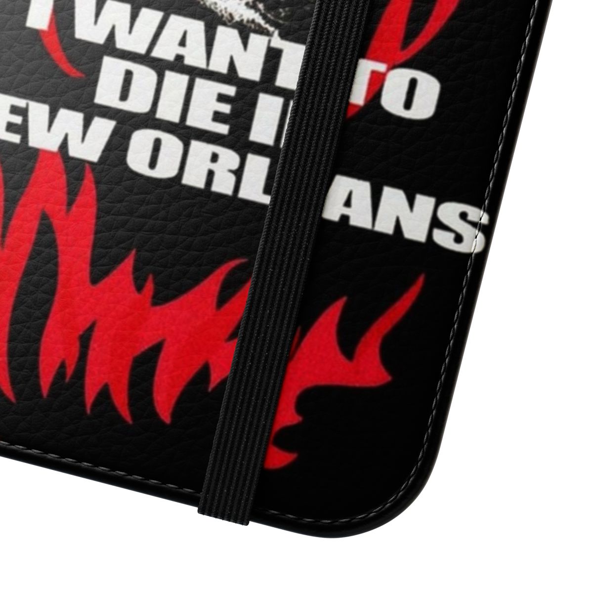 I Wanna Die In New Orleans album cover-inspired flip cover phone case - Close Up