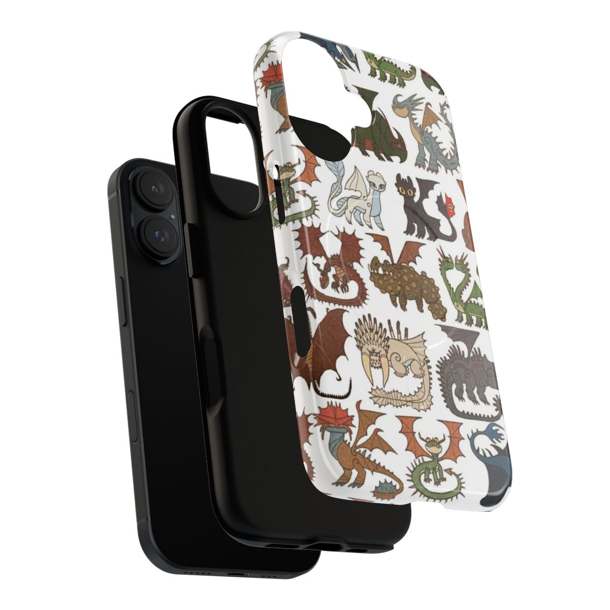 Magnetic tough phone case with dragons from How to Train Your Dragon - Layers