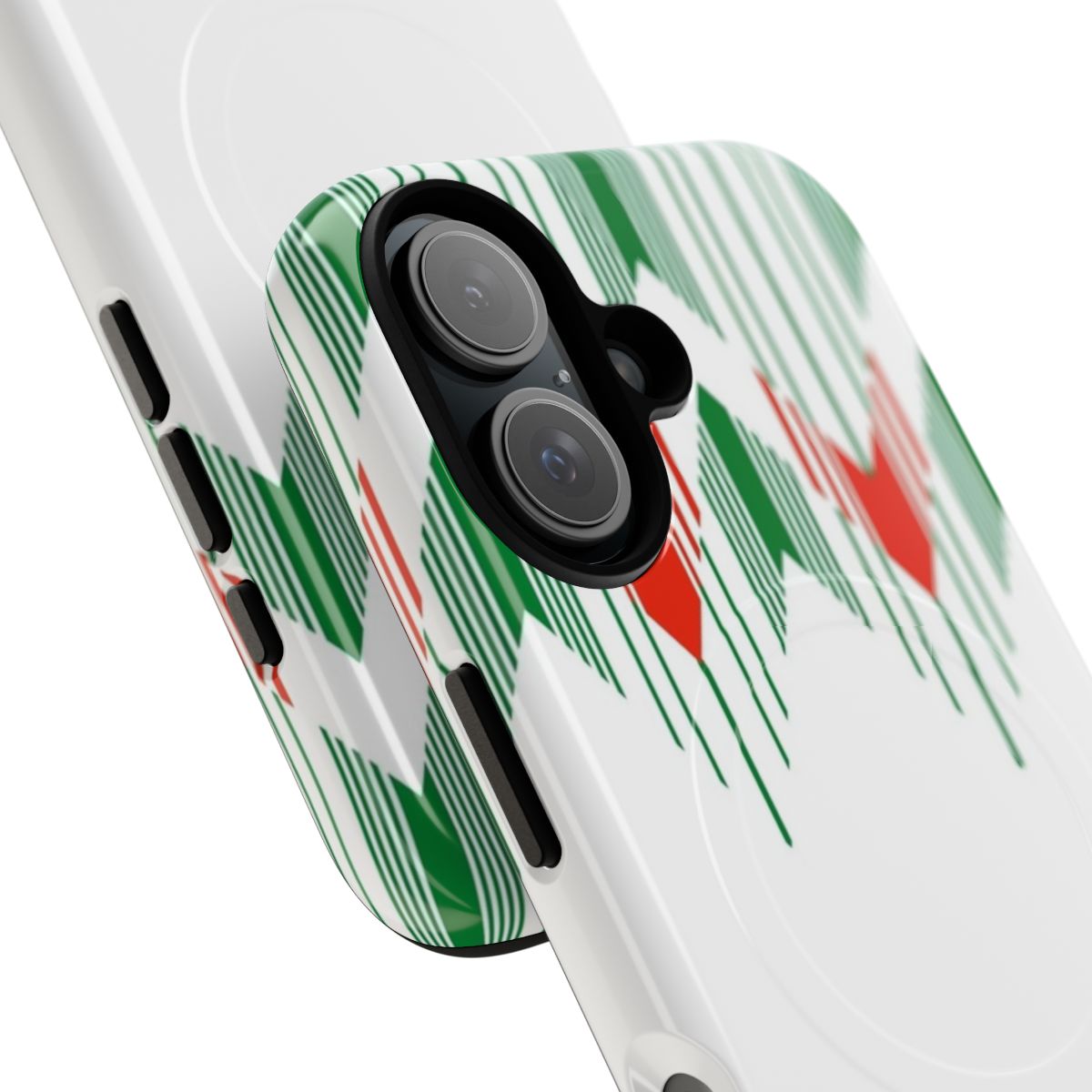 Magnetic phone case featuring the 1990-1992 Wales away football jersey design - Detail