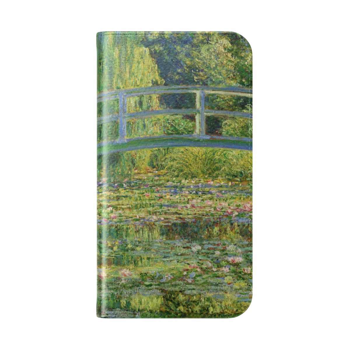 Impressionist-style phone case featuring Claude Monet's famous "Water Lily Pond" painting - Folded Back