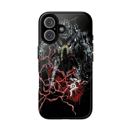 Graffiti-inspired magnetic tough phone case with Fullmetal Alchemist characters