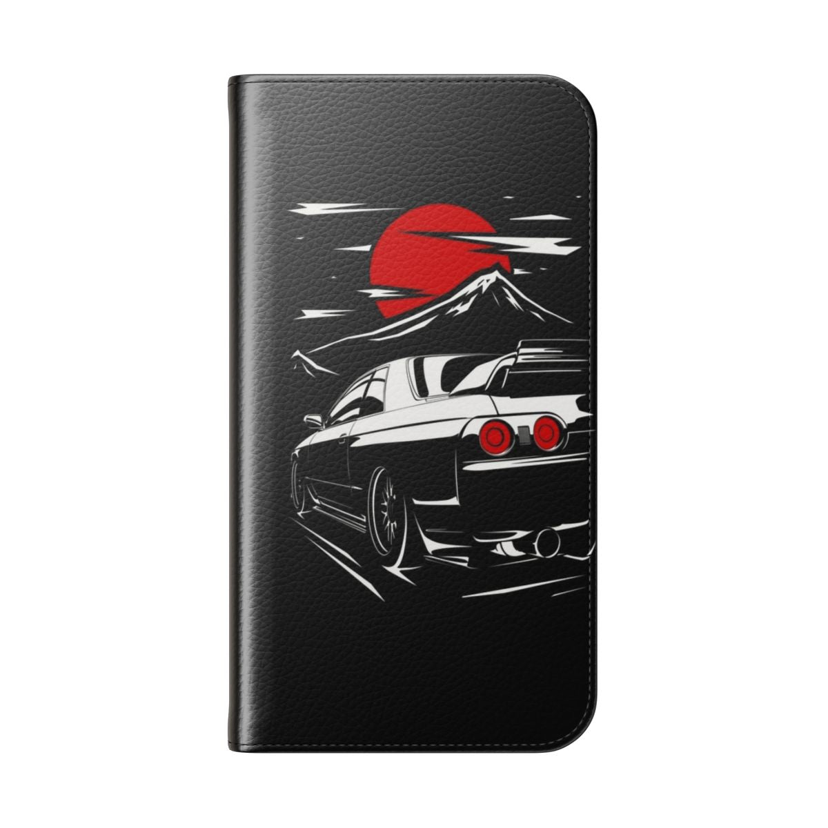 Nissan Skyline GTR 32 inspired flip cover phone case - Folded Back