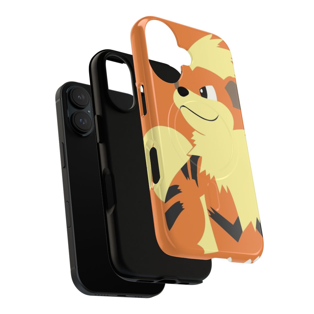 A phone case featuring the Pokemon character Growlithe in a tough, magnetic design. - Layers