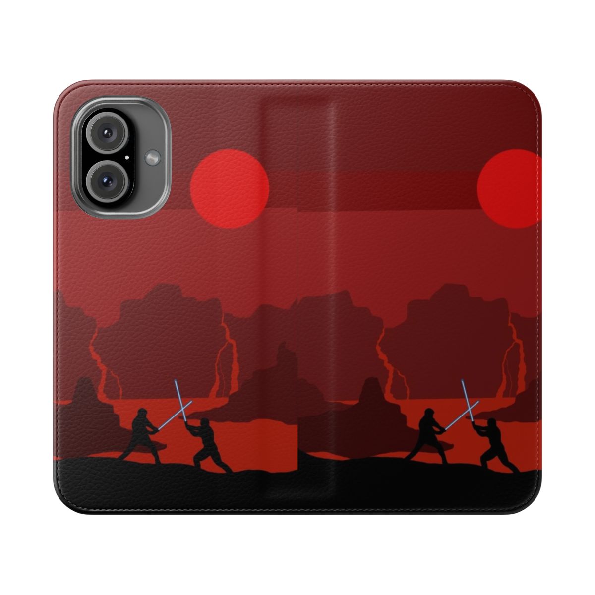 Star Wars Revenge of the Sith flip cover phone case featuring Obi-Wan Kenobi and Anakin Skywalker