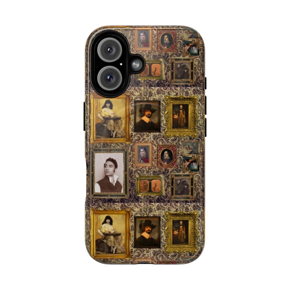 Vampire portrait phone case with characters from the TV show What We Do in the Shadows