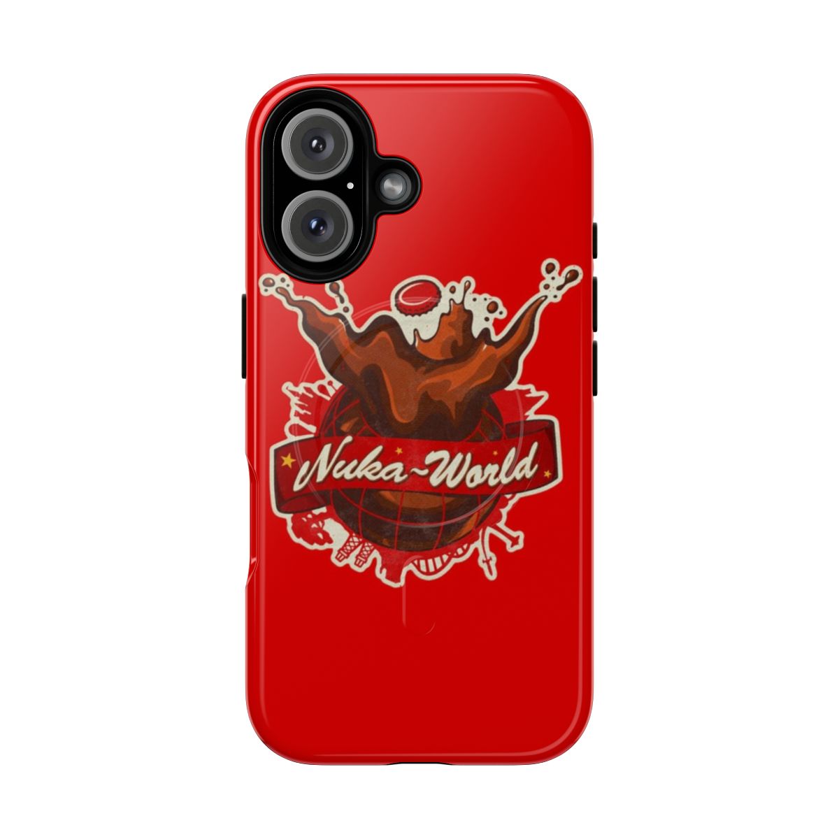 Vintage-style Nuka World logo on a tough magnetic phone case