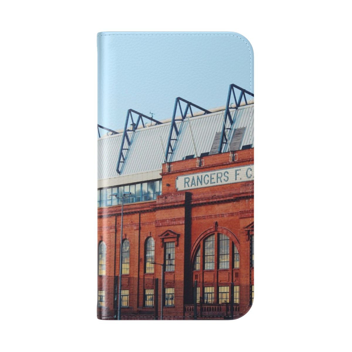 Artistic photograph of Ibrox Stadium in Glasgow, Scotland at blue hour. - Folded Back