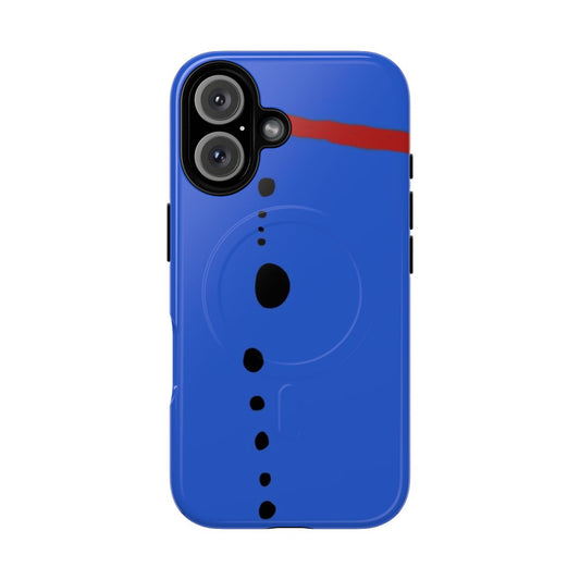 Minimalist abstract art phone case inspired by the bold and colorful paintings of Spanish artist Joan Miró.