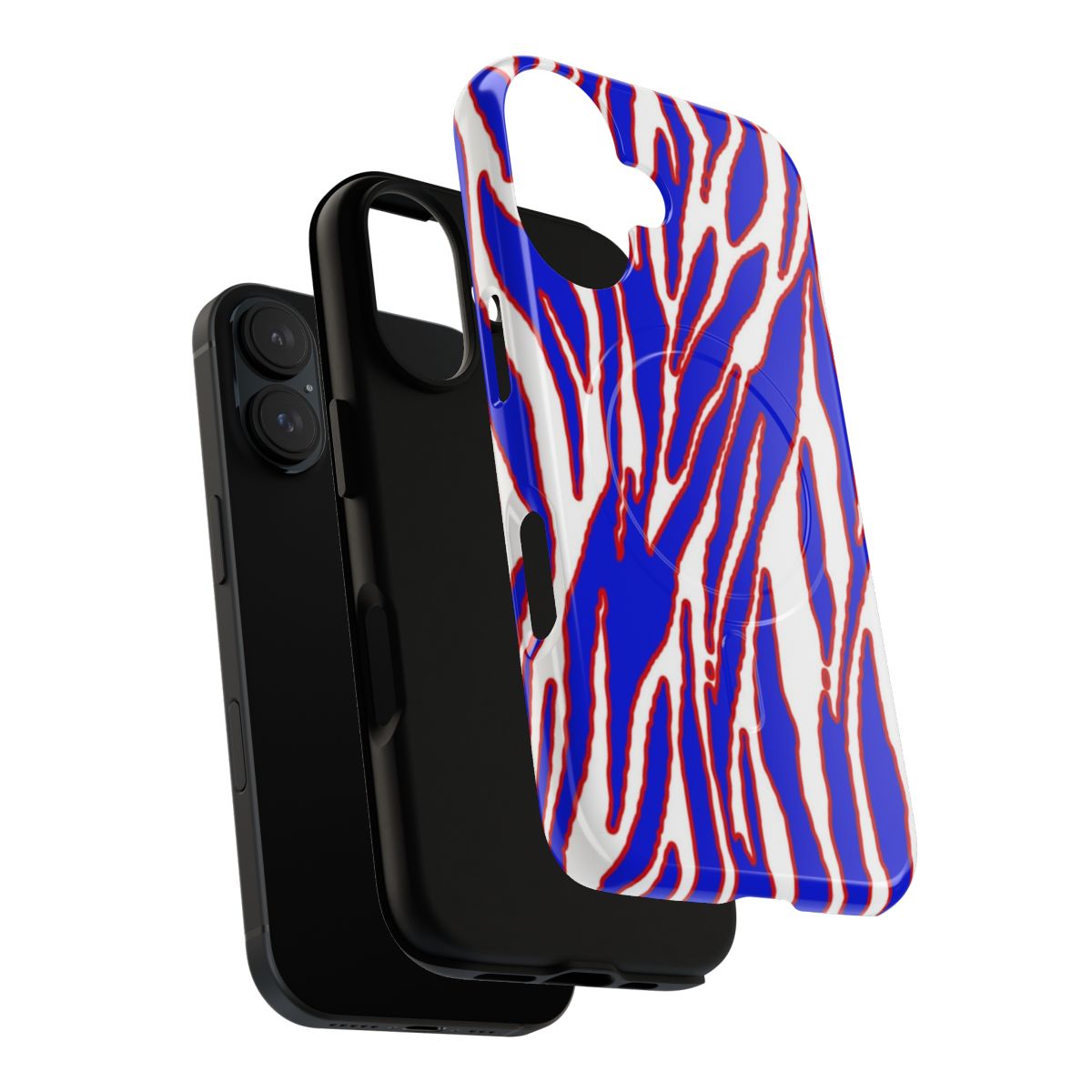 Patriotic phone case featuring a red, white, and blue pattern design for Buffalo Bills fans - Layers