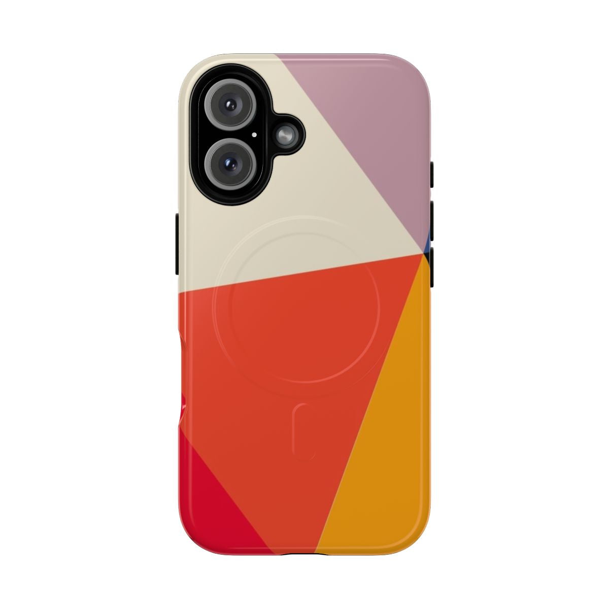 Minimalist modern art abstract phone case with geometric Swiss design