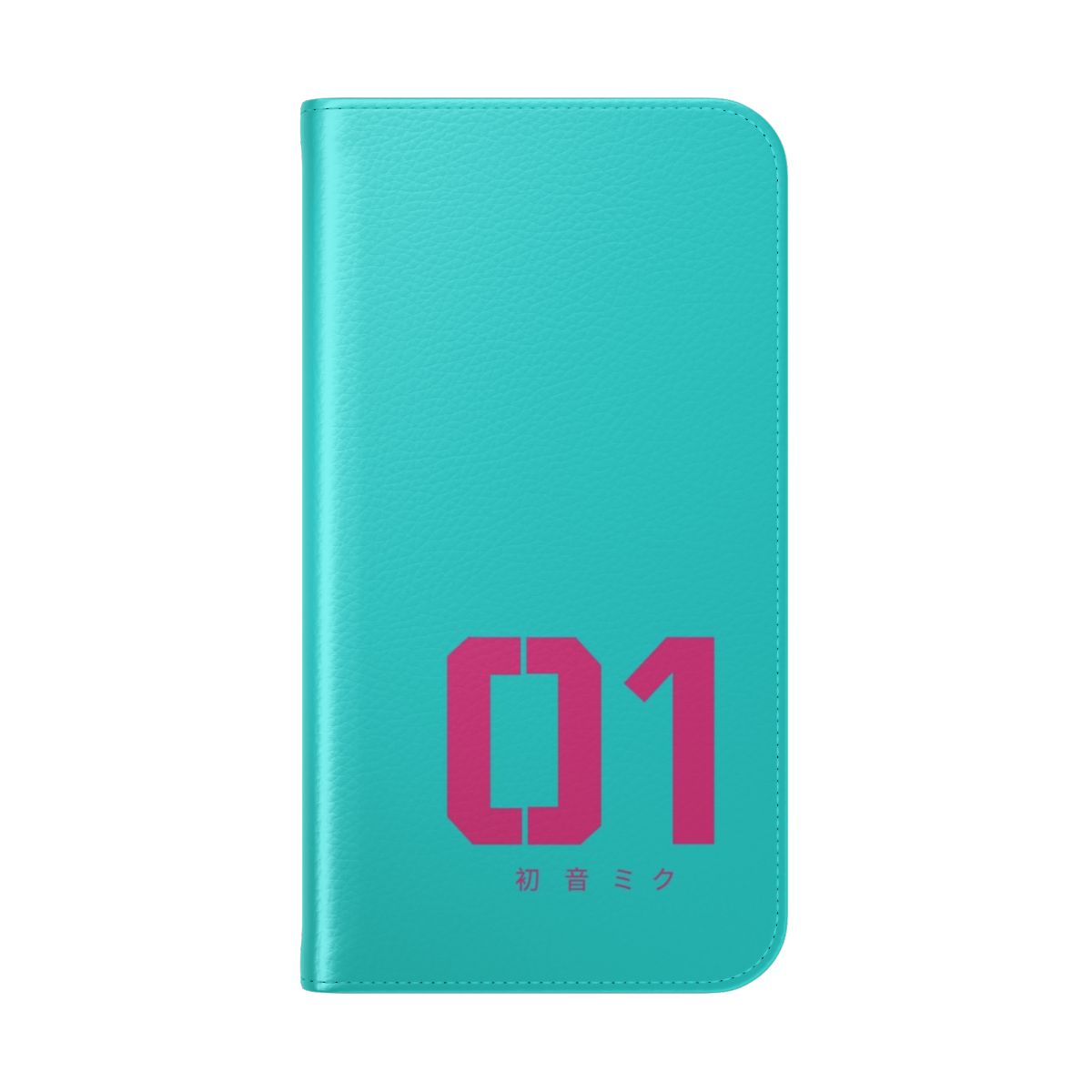 Flip cover phone case featuring a Hatsune Miku-inspired design for vocaloid fans - Folded Back