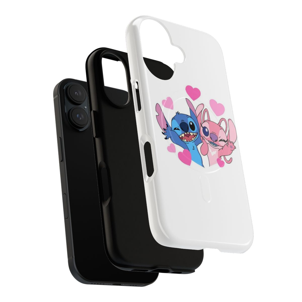 Magnetic tough phone case with Stitch and Angel design - Layers