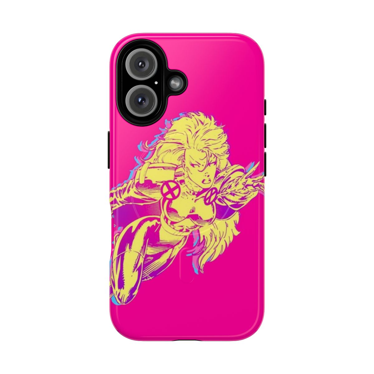 Retro 90s-inspired X-Men magnetic tough phone case featuring Storm and other popular characters