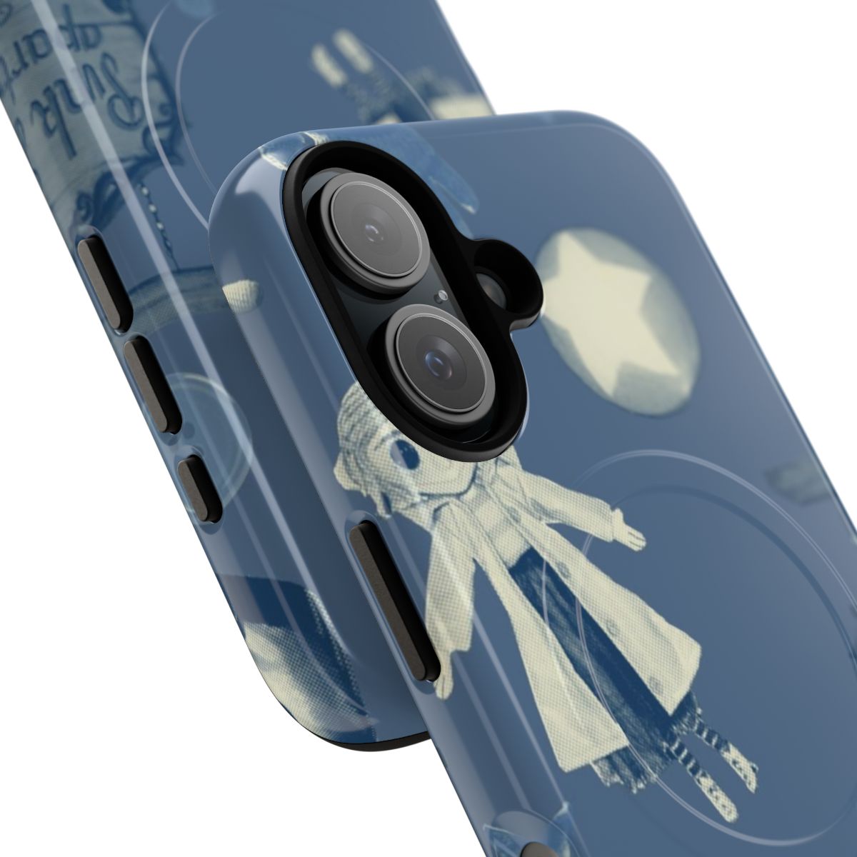 Coraline-inspired magnetic tough phone case with spooky design - Detail