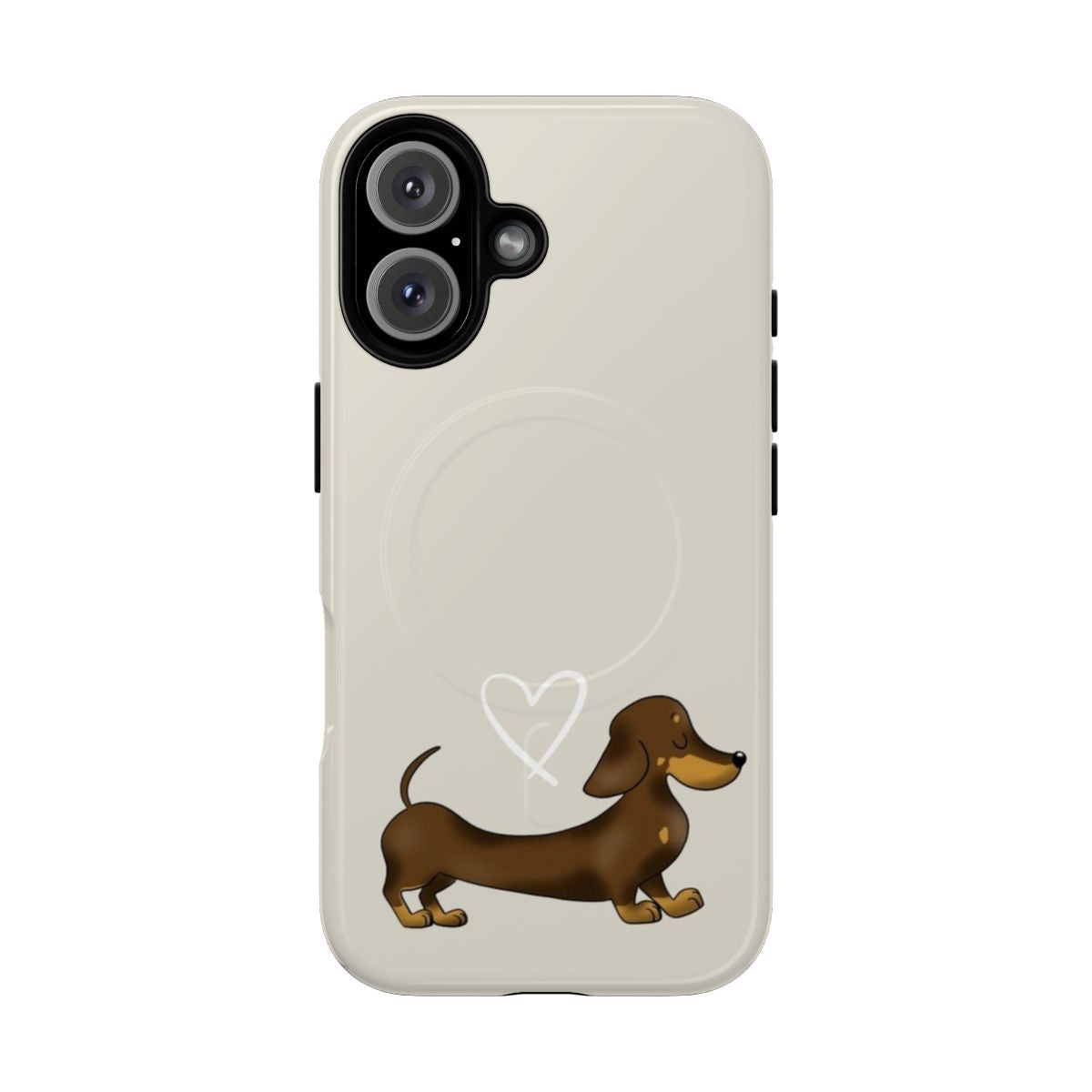 Chocolate and tan dachshund or sausage dog on a tough phone case