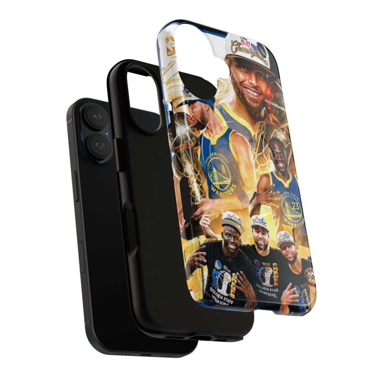 Golden State Warriors' Stephen Curry, Klay Thompson, and Draymond Green on a magnetic tough phone case - Layers