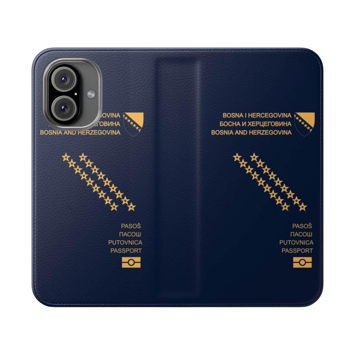 Patriotic Bosnia Herzegovina passport holder phone case for travelers