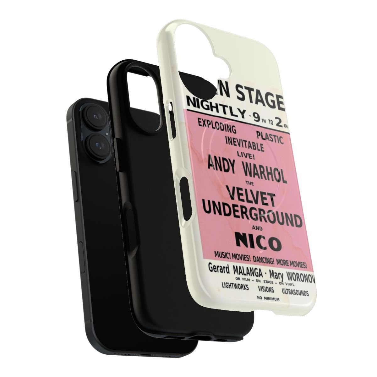 Vintage-style phone case featuring Velvet Underground and Nico artwork - Layers