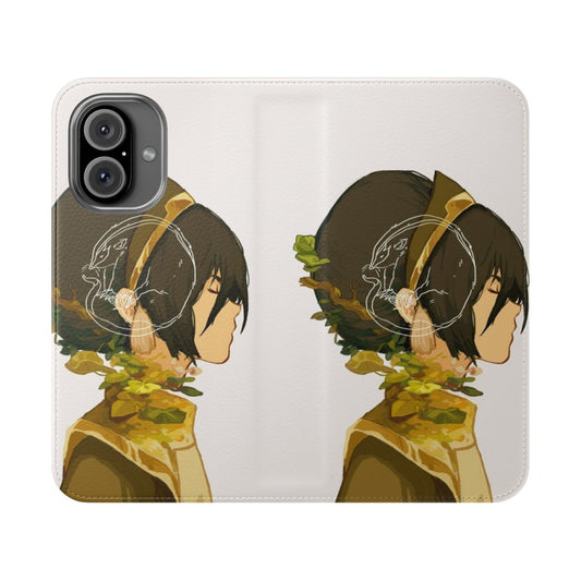 Toph Beifong-inspired earthbender phone case featuring a badger mole design