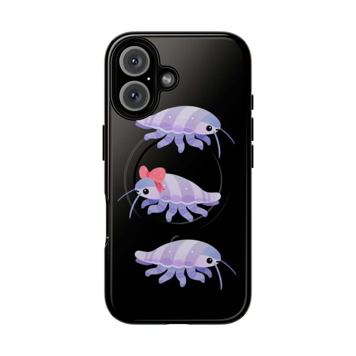 Ribbon-inspired giant isopod phone case with a magnetic, tough design