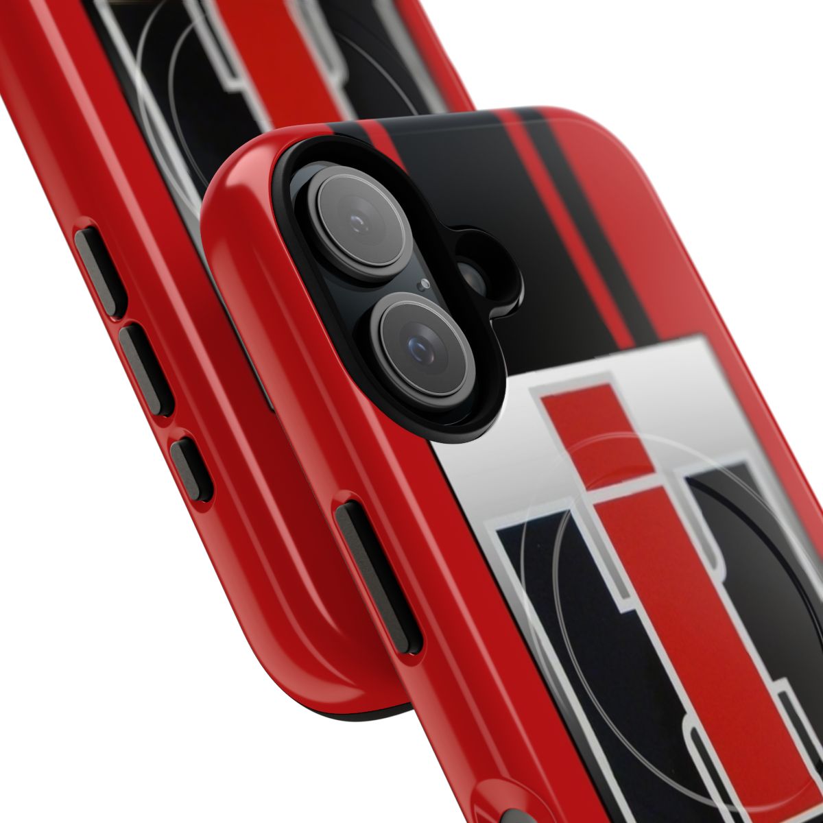 Tough magnetic phone case featuring the iconic Case International Harvester tractor design - Detail