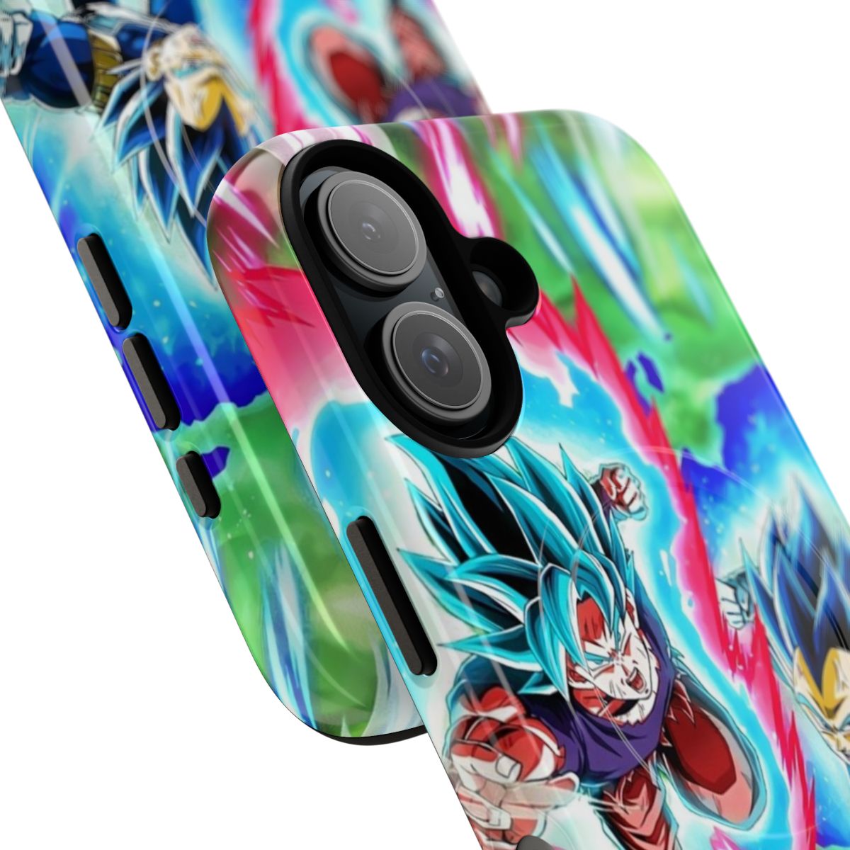 Anime-inspired magnetic tough phone case with Goku, Vegeta, and other popular characters - Detail