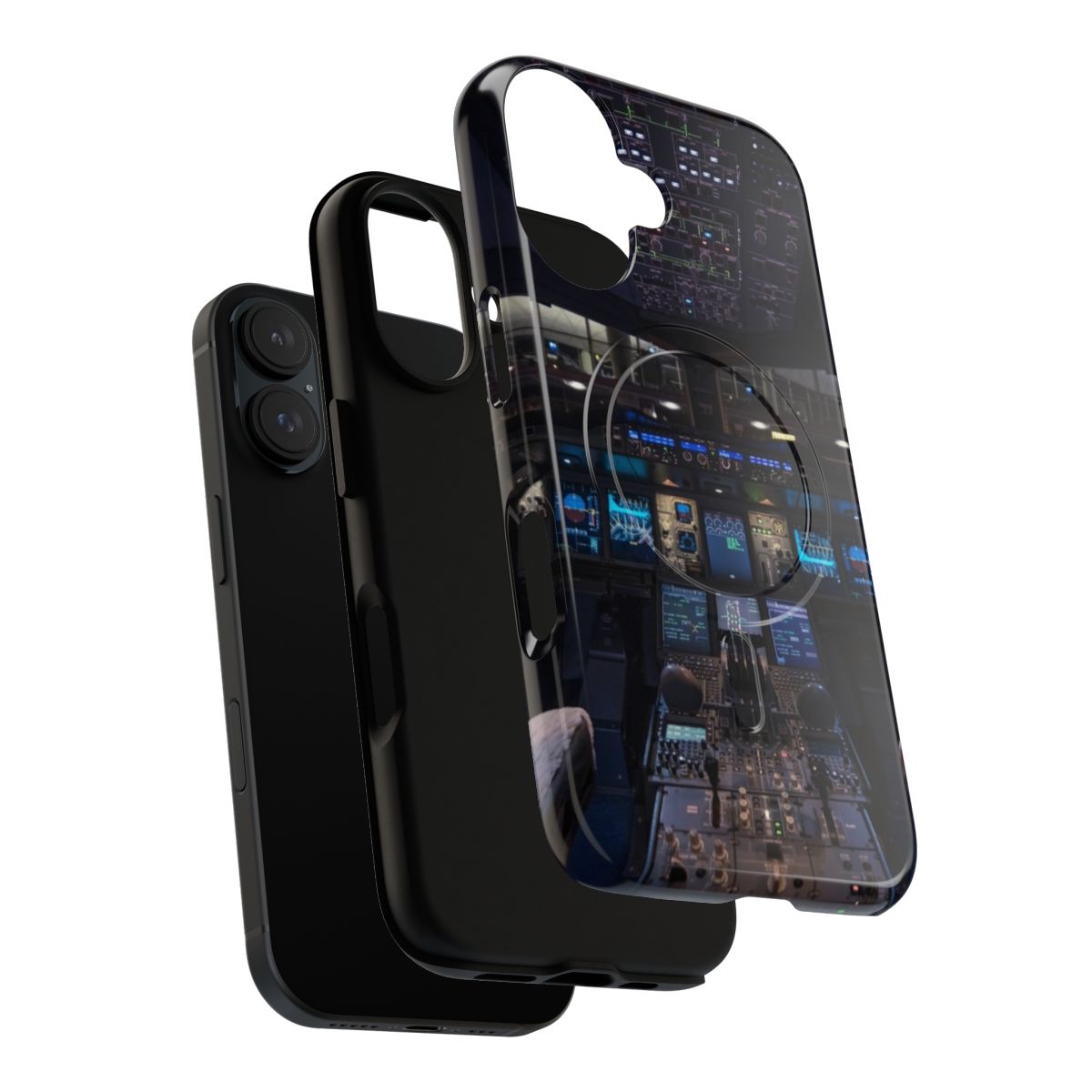 Premium magnetic tough phone case featuring the Airbus A380 design for aviation enthusiasts - Layers