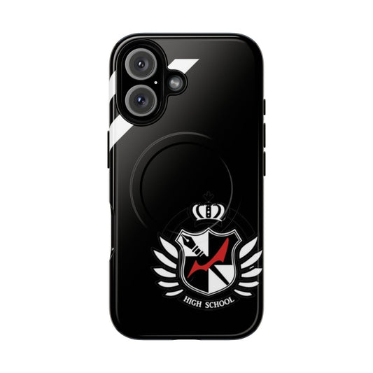 Danganronpa-inspired magnetic tough phone case with Monokuma design