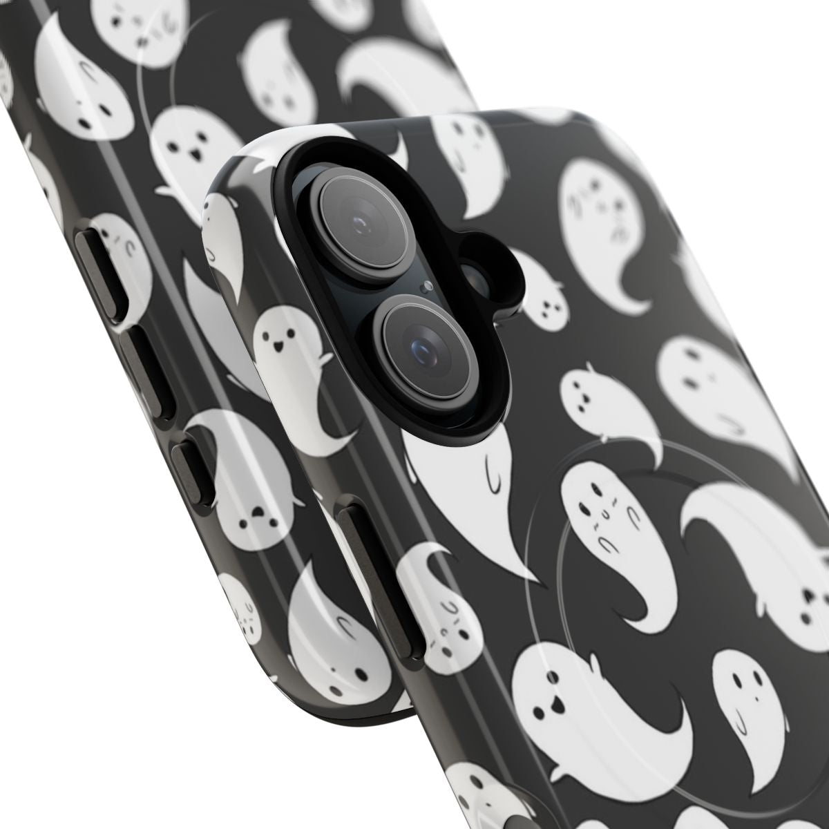 Paisley patterned phone case with a magnetic tough design for spooky season - Detail