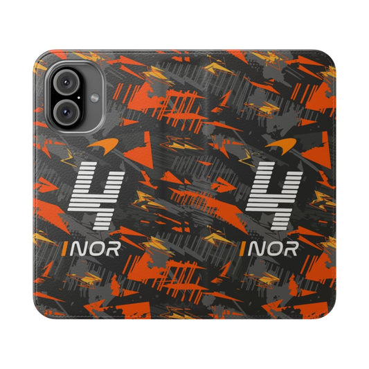 Lando Norris inspired abstract design phone case