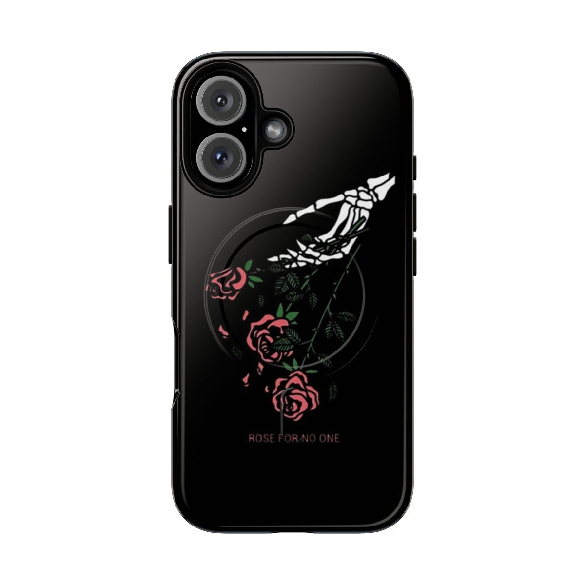 Magnetic tough phone case with rose floral gothic aesthetic design