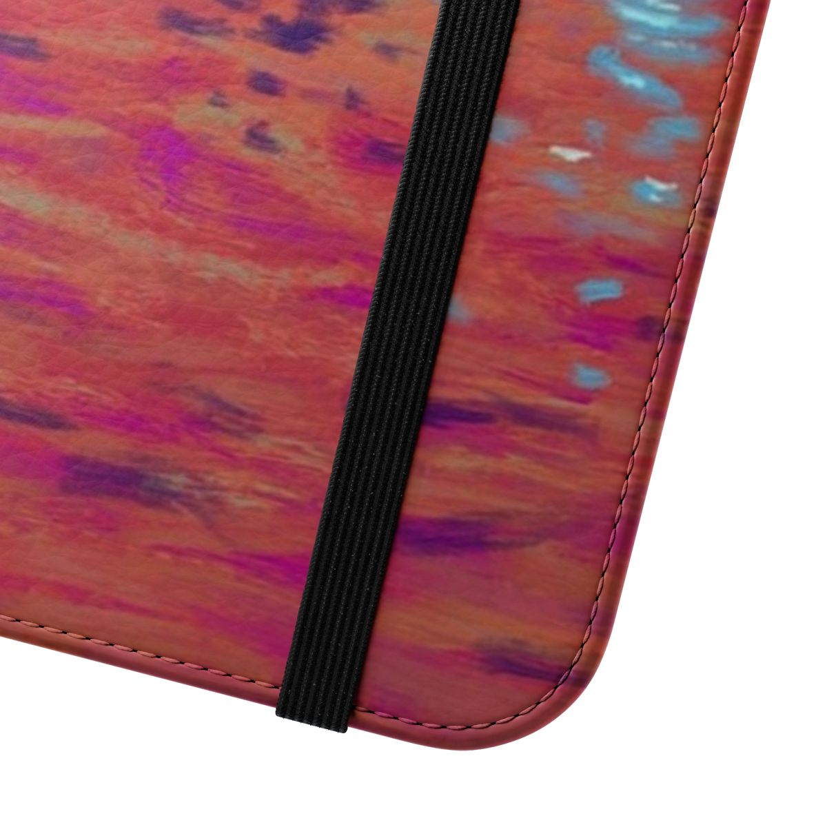 Flip cover phone case featuring a Santan Dave inspired design for music fans - Close Up