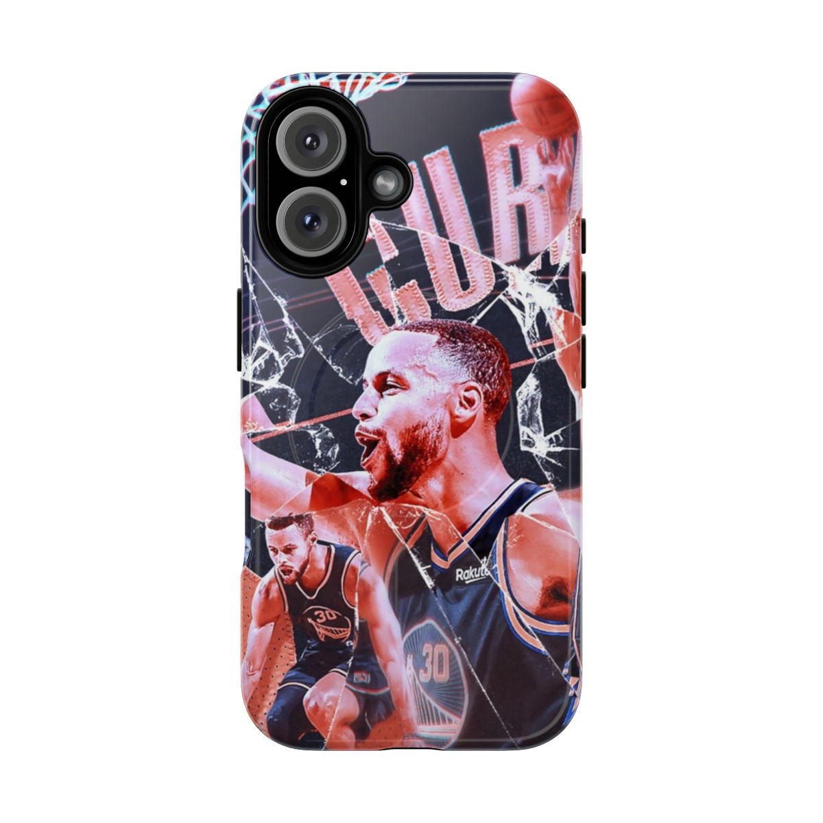 Customizable phone case featuring artwork and graphics of Stephen Curry, the renowned NBA basketball player.