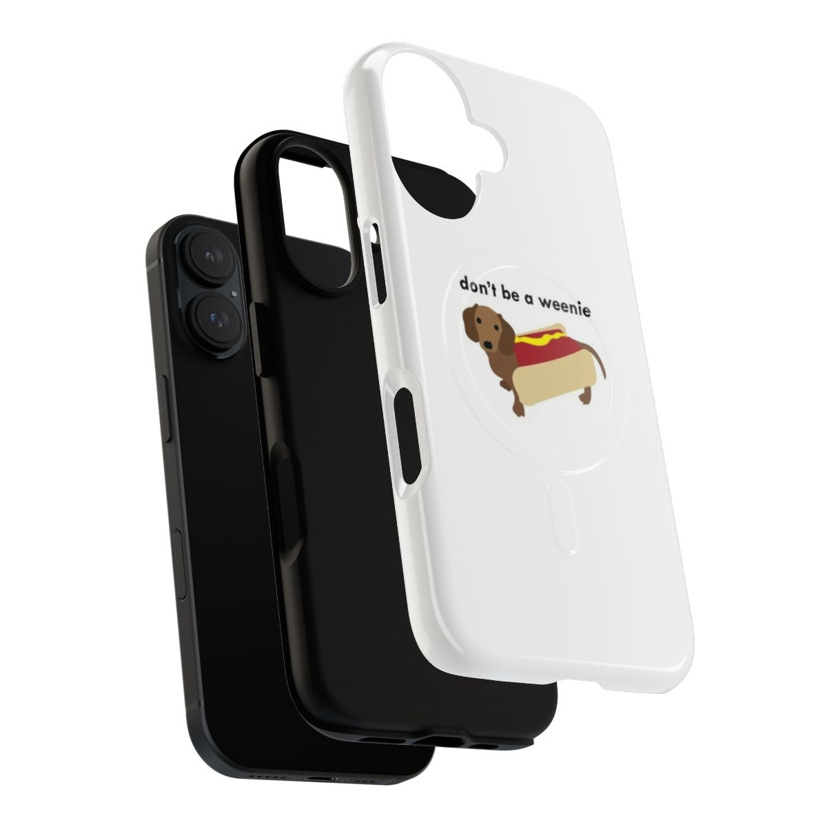 Magnetic tough phone case featuring a cute wiener dog/dachshund design. - Layers