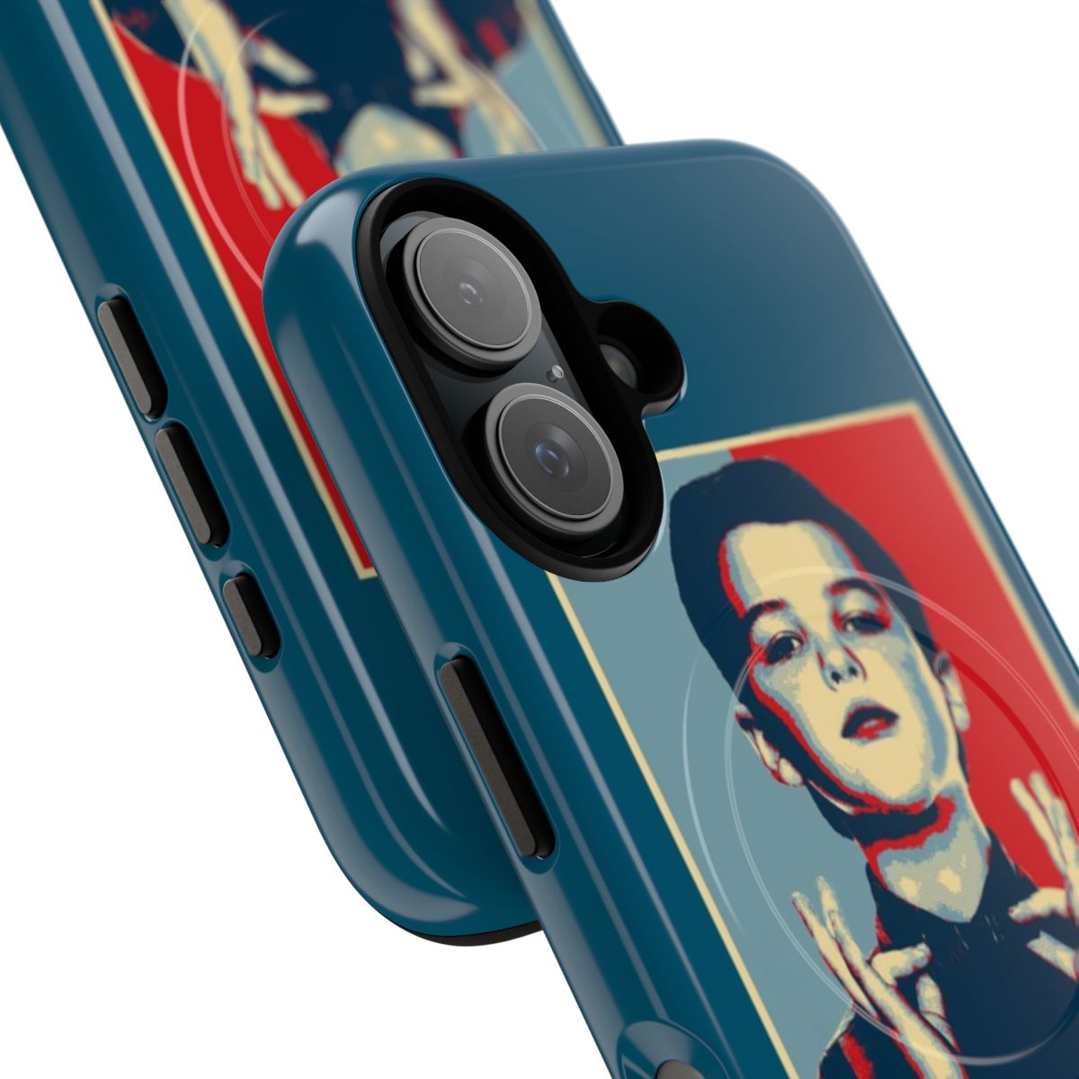 Magnetic phone case featuring Sheldon Cooper from the TV show Young Sheldon - Detail