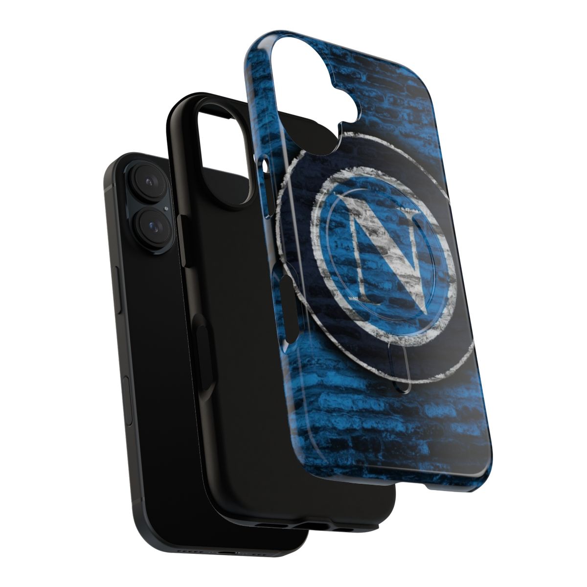 Napoli Magnetic Tough Phone Case with Football/Soccer Inspired Design - Layers