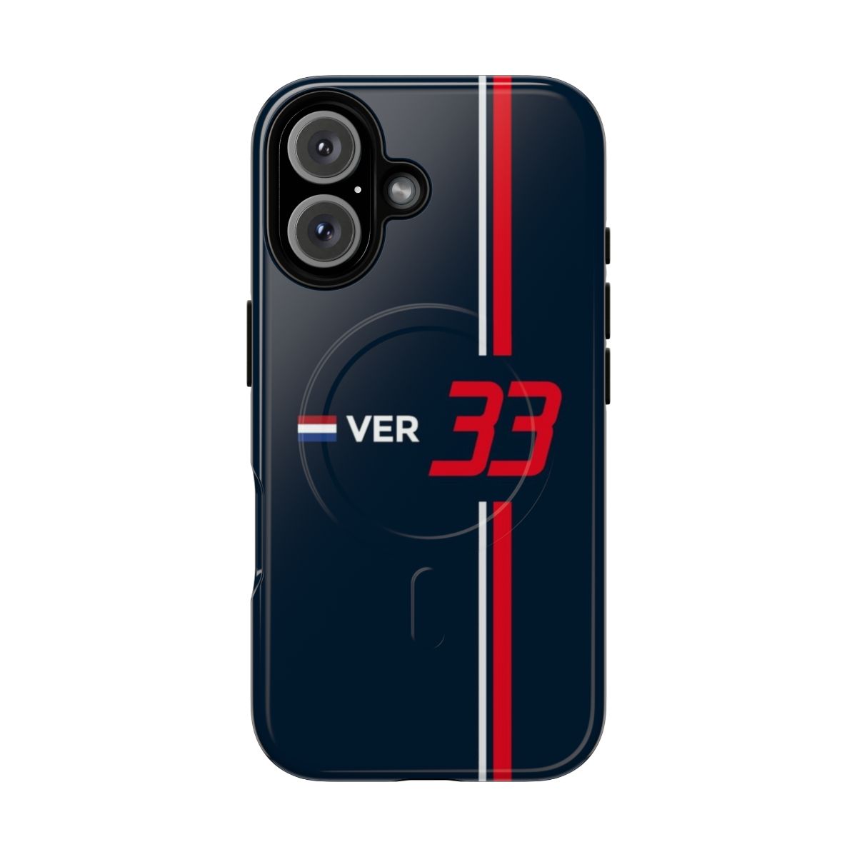 Magnetic tough phone case featuring the #33 design of F1 driver Max Verstappen