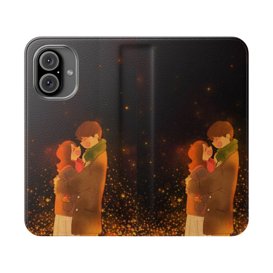 Puuung illustration phone case in a warm, cozy color palette