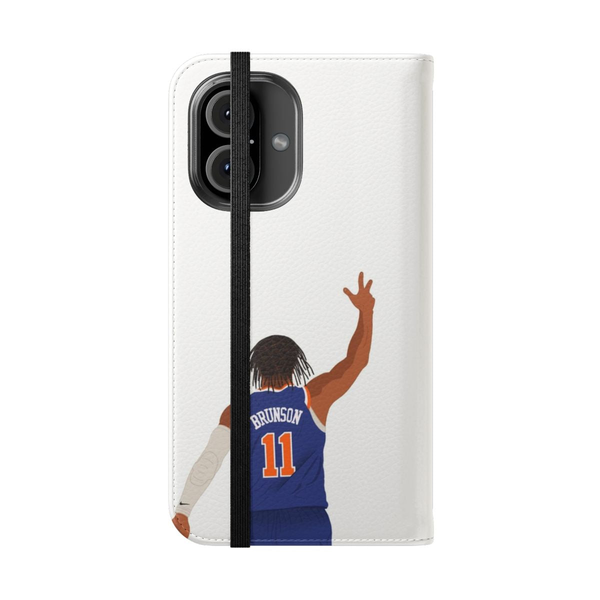 Flip cover phone case featuring Jalen Brunson of the New York Knicks - Folded Front