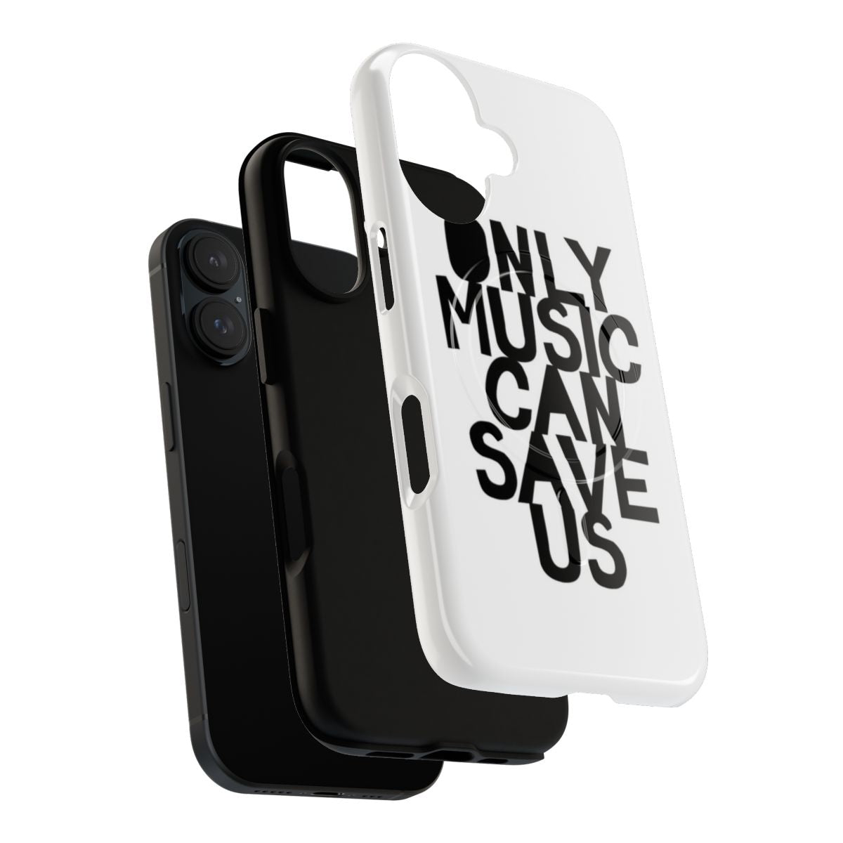 Stylish phone case featuring hand-drawn music-inspired typography - Layers