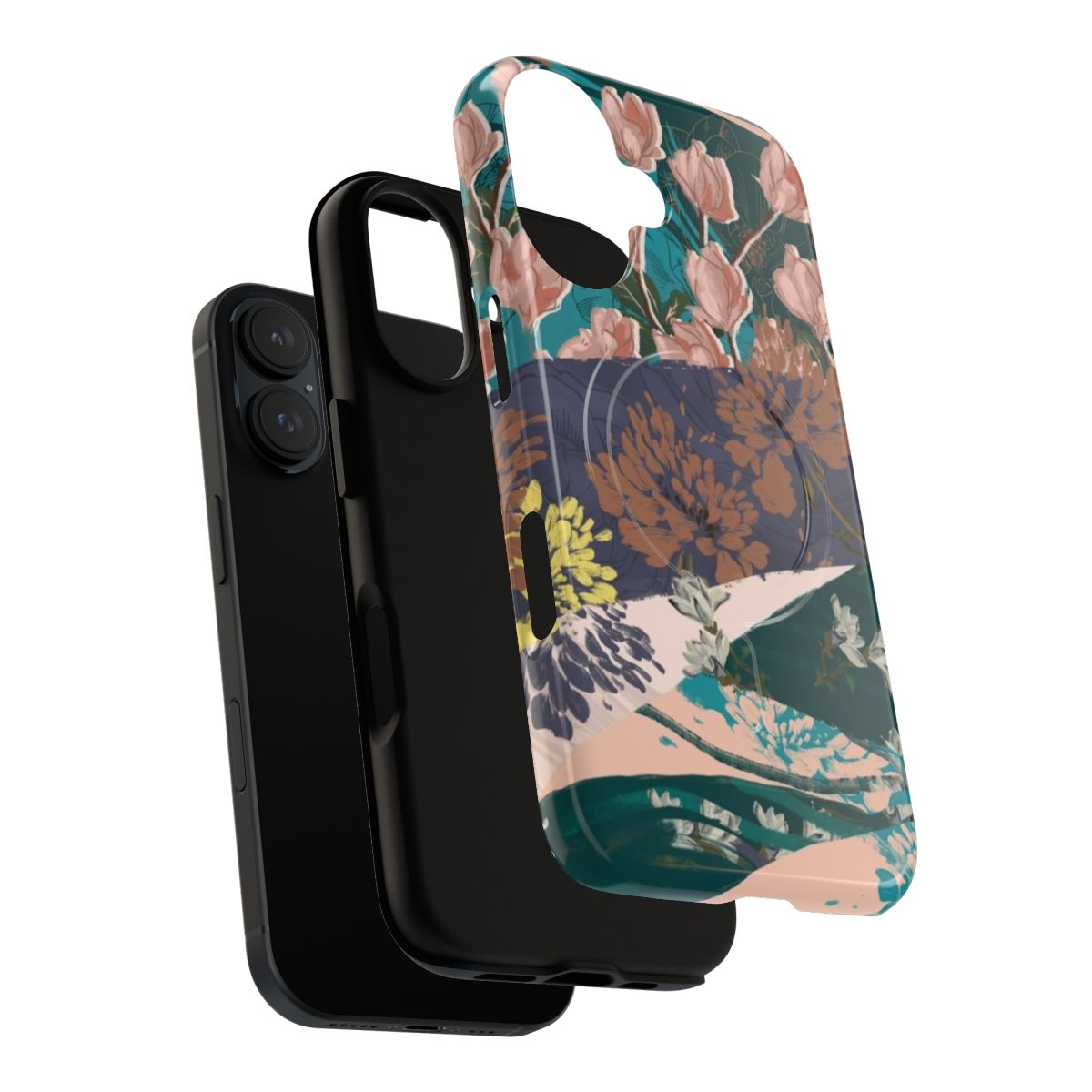 Colorful floral and abstract pattern phone case - Layers