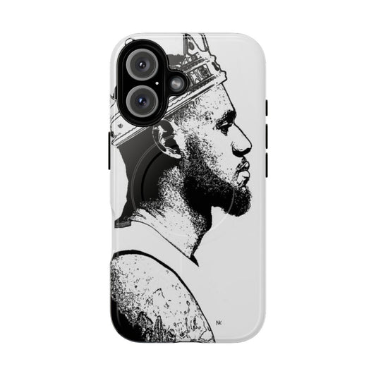 Magnetic tough phone case featuring Lebron James and NBA basketball design